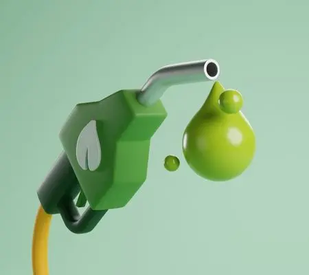 Pompe à essence verte représentant le Bioéthanol E85